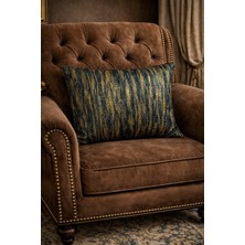 Lena Maison Haliç Kırlent Kılıfı Hardal-Yeşil Çizgili 47X47 cm