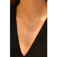 Kalp Anne ve Bebek Kolye 14 Ayar AT00857