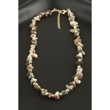 Zero Land Matrixzn Hint Akik Kırık Doğaltaş Kolye - Yeşil