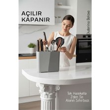 Nuveden Ieg™ Akıllı Sürgülü Bıçaklık ve Kaşıklık Organizeri - Ayarlanabilir Tezgah Üstü Mutfa