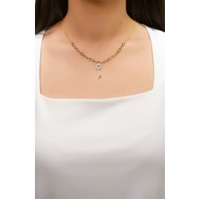 Taşlı Anahtar Kolye 14 Ayar A052090