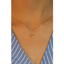 Kalpli Çapa Model Kolye 22 Ayar A070138