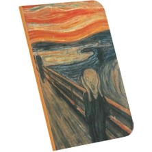 Nexa The Scream, Edward 1893, A4 Defter Xıı, Çizgisiz, Toplam 64 Sayfa, Tel Dikiş, Esnek Kapak, Oval Kenar, Tuval Doku, 60 Gram, Sarı Krem Renk, 21X29,7X0,5CM