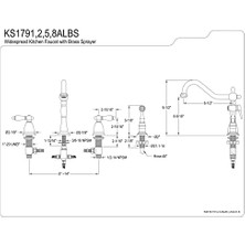 Nexa Pirinç KS1795ALBS Breitgefaechert Mutfak Armatürü Kolu Sap & Pirinç Spra