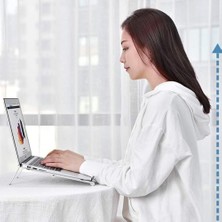 Nexa Ayarlanabilir Yüksek Kalite Metal Laptop Dizüstü Stand, Katlanabilir Taşınabilir Laptop, Tablet Telefon Yükseltici Standı Tutucusu, ipad Uyumlu, macbook Uyumlu