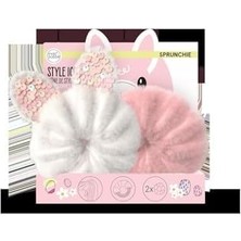 Nexa Kids Sprunchie 2li Saç Tokası - Tavşan Kulaklı - Peluş Kumaş Kaplı