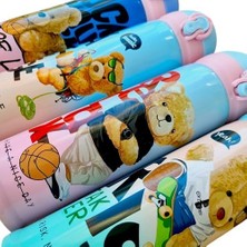 Nexa Sevimli Ayıcık Tasarımlı 500 ml Paslanmaz Çelik Termos – Çocuk ve Gençlere Özel, ve Soğuk Içecekler Için, Taşınabilir ve Sızdırmaz, Renkli ve Eğlenceli Hediye Alternatifi