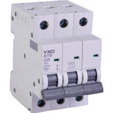 Nexa 6VTB-3C25 Otomatik Sigorta 6ka C Tipi 3 Kutup 25A