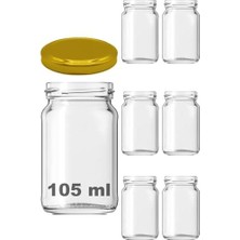 Nexa 6 Adet 105 ml Cam Kavanoz, Metal Kapaklı, Şeffaf Konserve Kavanozu, 6 Adet