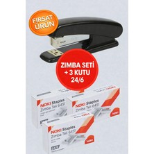 Anı Ofis Kırtasiye Zımba Makinesi Seti 24/6 + 3 Kutu Zımba Teli (Toplam 3000 Adet) Ofis ve Okul Kullanımına Uygun