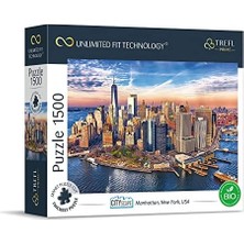 Nexa 26189 1500 Parça Ağır Kart Stoku Organik Eco Cityscape Yetişkinler ve Çocuklar Için Eğlence 12+ Uft Puzzle Cityscape:, New York, Abd