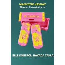 Creva Kickflip Mıknatıslı Kaykay-Pembe/Sarı- Hibiscus(KUTULU)