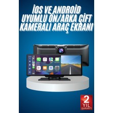 Nuveden Ieg™ 4K Ultra Araç Içi Ön ve Arka Kameralı Ekran Hd 2 Kameralı Torpido Üstü Araç Multimed