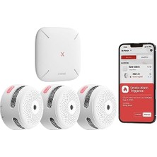 Nexa Akıllı Duman Dedektörü, SBS50 Baz Istasyonu Ile, Wi-Fi Duman Alarmı, Ev Güvenlik Uygulaması ile Uyumlu, Kablosuz Bağlantılı Mini Yangın Alarmı, Model FS31