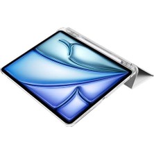 Nexa iPad Tablet ile Uyumlu Tablet Kılıfı Smart Cover Uyku Modlu Standlı Arkası Sert Şeffaf Kapak (Siyah, iPad Air 13 2024 /ipad Pro 12.9 2022/2020)