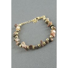 Zero Land Matrixzn Akik Kırık Doğaltaş Bileklik - Yavruağzı