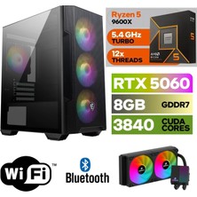 MSI Şafak-Gaming Pc Ddr5 |ryzen 5 9600X | Rtx 5060 8gb | 16 GB Ddr5 Ram | 1 Tb Nvme 5000 4000 |WİN11PRO|240MM Sıvı Sogutma|