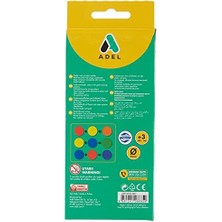 Nexa Adel, 12 Renk, 24 mm Tablet, Canlı ve Parlak Renkler, Fırça Içerir