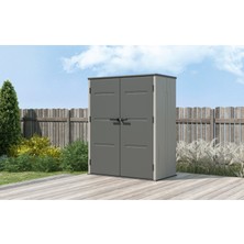 Divona Home Kant Plastik Bahçe Depolama Dolabı ( 143 x 77 x 175 cm )