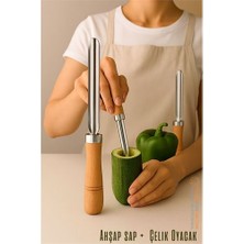 Nuveden Ieg™ Oyacak - Dolmalık Kabak ve Biber Patlıcan Oyacağı 304 Paslanmaz Çelik