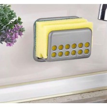 Nexa Bulaşık Süngeri Tutacağı Evye Üstü Süngerlik Düzenleyici Pratik Vantuzlu Süngermatik Sünger Askısı