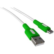 Nexa USB A-C Hızlı Şarj Kablosu (Beyaz + Beyaz/yeşil Uç) (150 Cm)