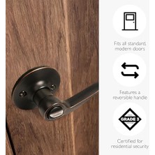 Nexa 791632 Kapı Kolu, 2 Yönlü Sürgü, Ayarlanabilir Iğne Ölçüsü, Yağlanmış Bronz Kaplama