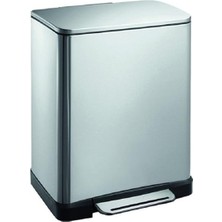 Nexa Paslanmaz Çelik Softclose Pedallı Banyo Mutfak Ofis Çöp Kovası Inox 12 Lt D-15321