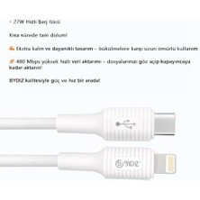 Nexa 27W USB C To Lightning Hızlı Şarj ve Data Kablosu (1m) Hızlı Şarj Kablosu 14/13/12/12 Pro Max/11/xs Max/xr/x,airpods Pro Uyumlu Bydiz RMX-480