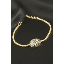 Zero Land Matrixzn Yuvarlak Zirkon Taşlı Çocuk Bileklik 16 cm - Gümüş Rengi