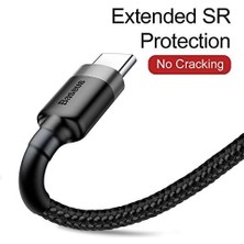 Nexa Cafule Serisi, Şarj & Data Aktarım Kablosu, Gri - Siyah, 0.5 M, 3 A, USB Kablo,usb Type A & USB Type C