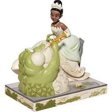 Nexa - Prenses ve Kurbağa ' Güzellik' Beyaz Ormanlık Heykelcik, 19 cm (Y) x 12 cm (G) x 18,5 cm (D)