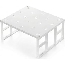 Liora Ottohaus Dolap Içi Düzenleyici Raf - Mutfak Dolabı ve Tezgah Üstü Raf Yükseltici - Tabak, Bardak ve Baharat Organizeri - Beyaz