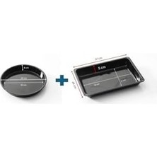 Liora -Lab Yuvarlak 26 cm ve Kare 26X37 cm Fırın Tepsisi