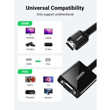 Nexa HDMI VGA Kablo Adaptörü 1080P Üzerinde Hdtv Aktif Ses Aktarımı Konverterkabel Pc Laptop Için, Chromebook, Raspberry Pi 40248