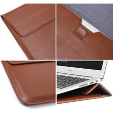 Liora Laptop Kılıfı 15 16 Inç Pu Deri Ince Hafif Standlı Tasarım Su Geçirmez Mikrofiber Iç Astar Uyumlu Taşınabilir Koruyucu Sleeve