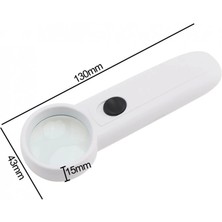 Aesco 15X Çok Fonksiyonlu 2 LED Işıklı Taşınabilir El Büyüteç ( Lisinya )