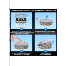 Liora Teknosepetim Aparatlı Ultra 49 mm Cam Ekran Koruyucu Otomatik Kolay Uygulama Aparatlı Hizalamalı Tam Kaplayan 49MM Ekran Koruyucu Watch Ultra 2