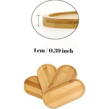 Liora Bambu Yağdanlık Altlığı Sunumluk Şık ve Dayanıklı Ahşap Tepsi (Oval)