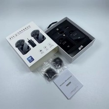 Liora Qawistore Profesyonel Kablosuz Çift Yaka Mikrofonu Ses Kaydı Tak Çalıştır Ses Kayıt Anroid Ios Pc Uyumlu