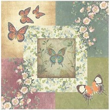 Liora Mixart Transfer Koyu Zemin 25X25 cm 6007K