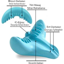 Aesco Ortopedik Servikal Boyun Masaj Yastığı Dik Duruş Destekleyici Omurilik Hörgüç Giderici Rahatlatıcı ( Lisinya )