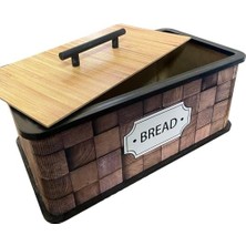 Liora Kapaklı Ahşap Ekmeklik, Doğal Ahşap Malzeme, Mutfak Dekoratif Saklama Kutusu
