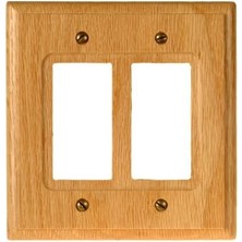 Liora Geleneksel Çift Külbütör Ahşap Duvar Plakası Açık Meşe