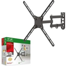 Liora Tv Duvar Montajı, 13-56 Inç Tam Hareket Eklemli - 4 Hareket Ekran Braketi, 35 Kg'a Kadar Taşıma Kapasitesi, LED OLED Lcd, E3433 ile Uyumludur