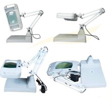 Aesco -5x 10X Büyüteç - LED Işıklı Süper Parlak Enerji Tasarruflu  Masa Lambası LT-861 ( Lisinya )