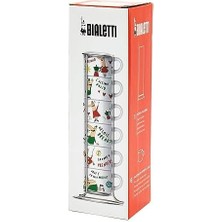 Nexa - 6'lı Istiflenebilir Cappuccino Fincan Seti - Karma Renkli - Porselen