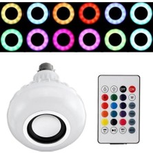 Aesco Kumandalı Bluetooth Hoparlör Ampul 500 Lümen Rgb