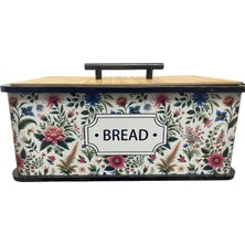 Liora Kapaklı Ahşap Ekmeklik, Renkli Doğal Ahşap Malzeme, Mutfak Dekoratif Saklama Kutusu
