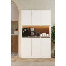 Avmpark Brave 3 Kapaklı Airfry Dolabı Çok Renkli Suntalam MDF Malzeme 180 cm Yükseklik 108 cm Genişlik